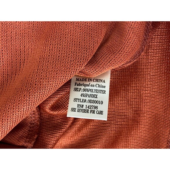 New In Collection Women Small Shirt Dress Burnt Orange Short Sleeve NWT - Picture 6 of 8